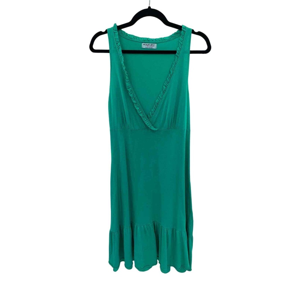 Michael Stars The Original Tee Dress Women One Size Emerald Green Supima Cotton